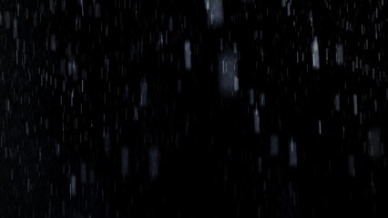 Aufkleber - Freeze Motion of Rain - Falling Water Drops Isolated on Black Background