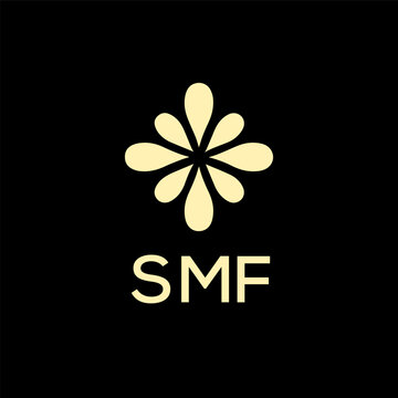 SMF creative minimalist letter logo.