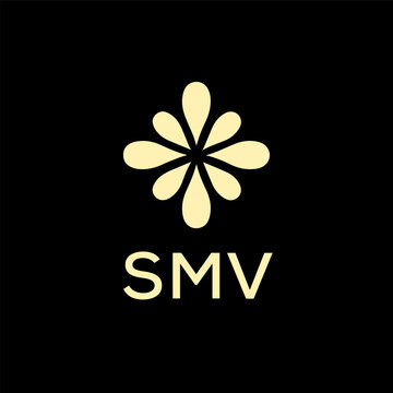 SMV creative minimalist letter logo.