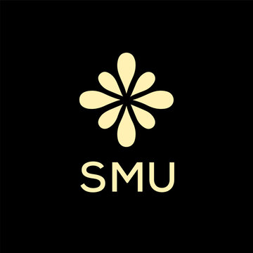 SMU creative minimalist letter logo.