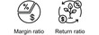 © Eriqjaguar - Profitability Ratio banner web icon vector illustration of Margin ratio, Return ratio