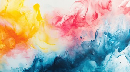 Aufkleber - Abstract colorful paint swirls, vibrant hues blend, dynamic texture.