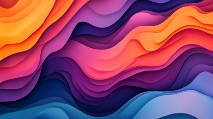 Poster - Abstract colorful wavy background.