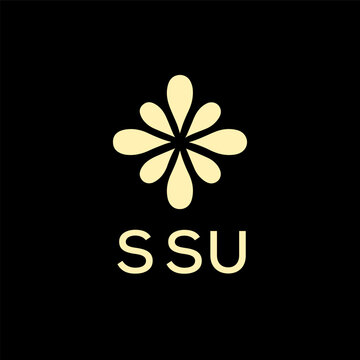 SSU creative minimalist letter logo.