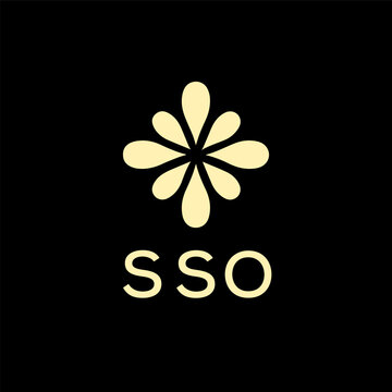 SSO creative minimalist letter logo.