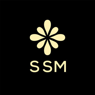 SSM creative minimalist letter logo.