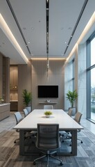 Poster - Modern Conference Room with Elegant Design and Natural Lighting
