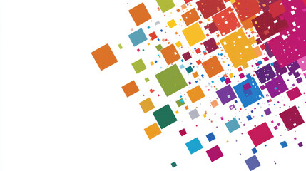 Poster - Abstract vector squares background. The template is ready to accommodate your text