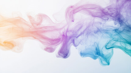 Poster - Abstract white background with transparent colorful smoke