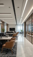 Poster - Modern Office Interior with Sleek Design and Bright Lighting