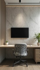 Poster - Modern Office Interior with Elegant Furniture and Minimalist Design