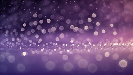 Poster - Colorful bokeh lights create a magical atmosphere in a purple gradient background