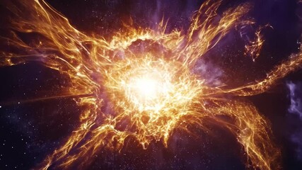 Wall Mural - Supernova nebula reveals the beauty of a collapsed star in cosmic flight, Supernova Nebula collapsed star Flying through star in gas clouds Deep space object