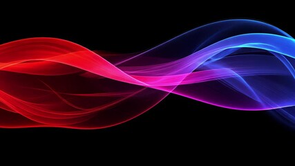 Poster - Swirling abstract blue and red smoke on a dark background enhances visual contrast and elegance, Abstract blue and red smoke on a dark background
