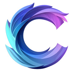 Poster - A swirling vortex of blue and purple hues creates a dynamic and abstract form, suggesting flow, innovation, and creative energy.