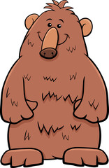 Wall Mural - cartoon brown bear wild animal character