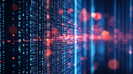 Poster - Colorful digital lines and data streams create a mesmerizing visual display in a futuristic environment