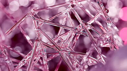 Poster - Captivating close-up of intricate crystal structures with a shimmering background during a creative art project