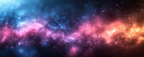 Wall Mural - Colorful nebula-like texture depicting a cosmic and misty background