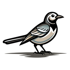 Poster - A detailed illustration of a bird, ideal for logos or design elements. It features a stylized depiction, perfect for branding or adding a touch of nature-inspired design