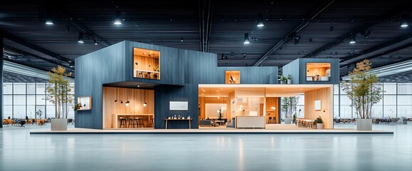 Poster - Modern exhibit hall booth design