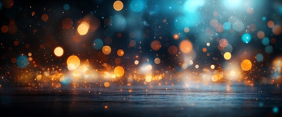 Poster - Night lights blur