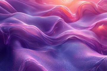 Wall Mural - abstract purple wavy background with flowing motion and ethereal light textures