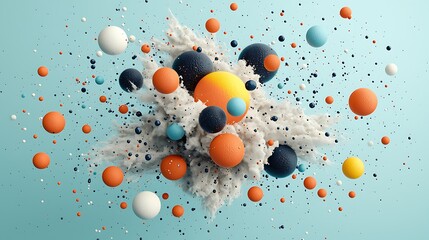 Poster - Abstract spheres explosion