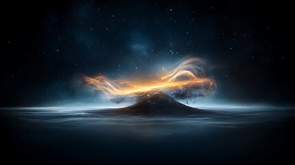 Poster - Mountain in a nebula