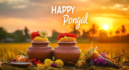 Poster - Happy pongal, An indian festive