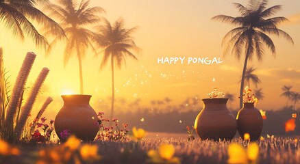 Poster - Happy pongal, An indian festive