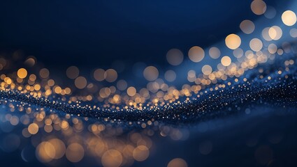 Poster - Colorful bokeh lights create a mesmerizing wave of illumination on a dark background