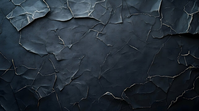 Dark Gray Crumpled Paper Texture Background