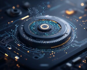 Poster - Futuristic circuit board technology