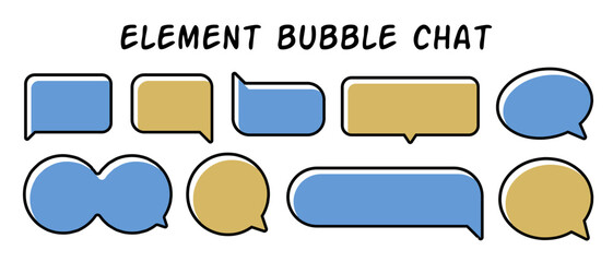 Poster - set of vector speech bubble labels. retro color special offer design elements, chat emblem, black ca