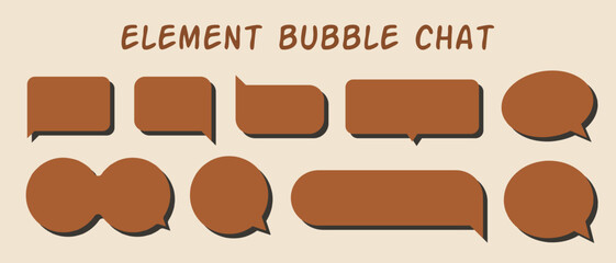 Poster - set of vector speech bubble labels. retro color special offer design elements, chat emblem, black ca