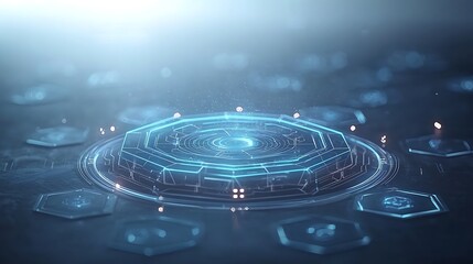 Poster - Futuristic digital interface (1)