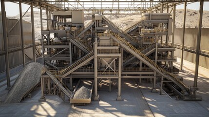 Poster - A mineral sorting conveyor with automated detection and separation systems.