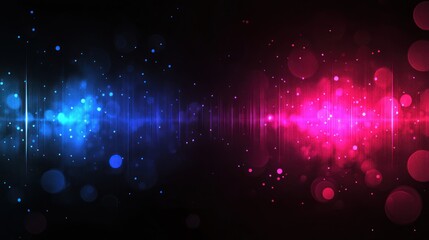 Poster - Abstract Pink and Blue Energy Wave Background