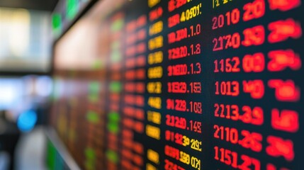 Poster - A real-time stock market communication interface displaying financial data.