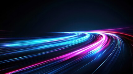 Poster - Abstract Light Trails: A Symphony of Speed and Color