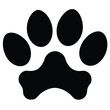 © Silhouette boss 7067 - Set of black animal paw prints and cat silhouettes.