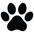 © Silhouette boss 7067 - Set of black animal paw prints and cat silhouettes.