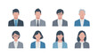 © 9bdesign - Set of faces of business people