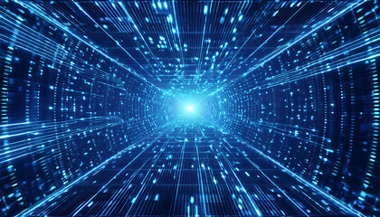 global internet security concept with binary code