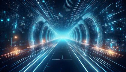 global internet security concept with binary code