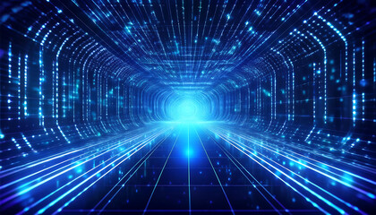 global internet security concept with binary code