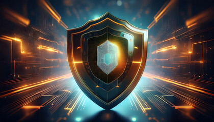 global internet security concept with binary code