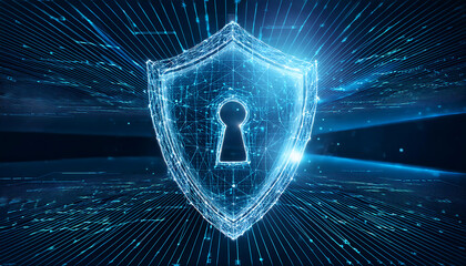 global internet security concept with binary code