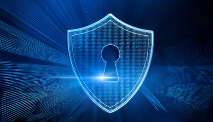 global internet security concept with binary code